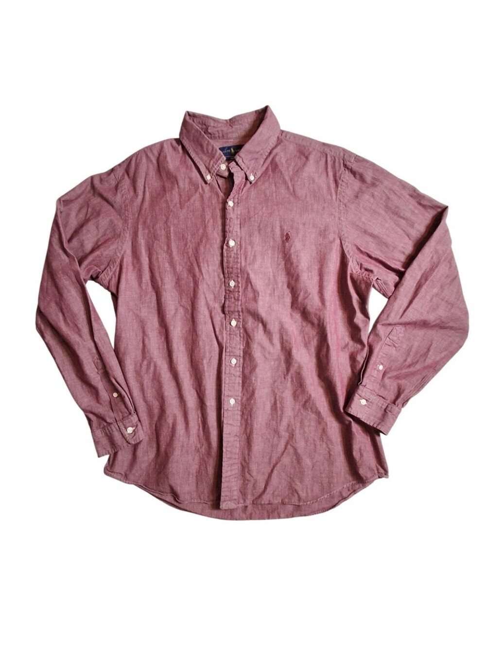 Ralph Lauren Long Sleeve Slim Fit Button Shirt Red Mens Size XXL